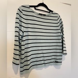 St. John Sport Marie Gray Striped Sweater